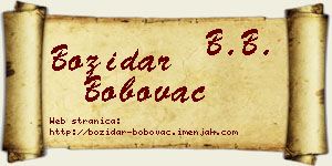 Božidar Bobovac vizit kartica
